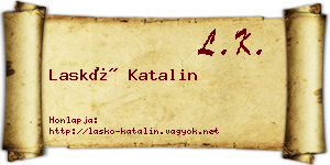 Laskó Katalin névjegykártya